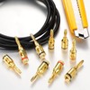 Flutesan 60 Pcs Banana Plugs Gold Plated Speaker Banana Plugs