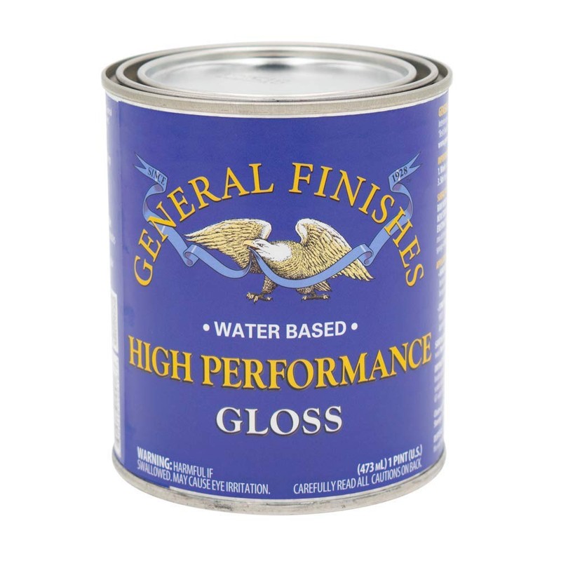 General Finishes High Performance Water Based Topcoat, 1 Pint, Gloss