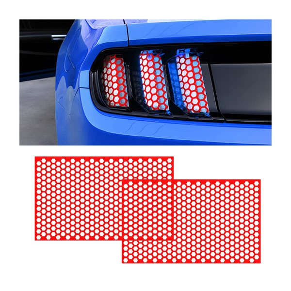 AICEL 2PCS Car Rear Tail Light Lamp Stickers, Carbon Fiber