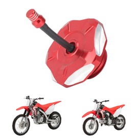 IUVWISN Dirt Bike Gas Fuel Tank Cap Cover with Vent Hose CNC for CRF 110 125F CRF110 CRF125F CRF125FB Big Wheel 2019-2024 Red
