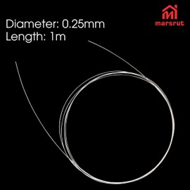 Diamond Wire Saw, 0.25mm x 1 Meters, Cutting Wire Superfine Blade Tool Suitable for Metal Ceramics Diamond Metal Jade Ceramic Tiles Stone Materials with Minimal Loss, Circular Ultra Fine Thickness