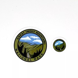 Great Smoky Mountains NP Sticker Set - 52mm (2 inches) and 24mm (1 inch)