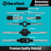 DURATECH 76-Piece Tap and Die Set, Metric and Standard, Rethreading