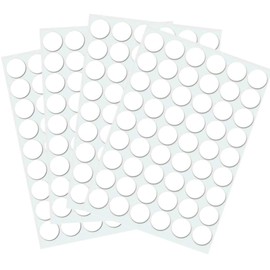 Self-Adhesive Screw Hole Stickers, Self-Adhesive Screw Covers Caps Dust Proof Sticker for Wood Screw-White (21mm)