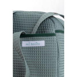 mi bollito Maternity Crossbody Bag for Baby Stroller and Hospital, Practical and Stylish Large Capacity Organiser Bag, Made in Spain., green, One Size