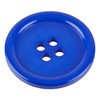 Clothing Buttons, 6 Pieces 4 Hole Diameter 40.6mm Blue Polyester