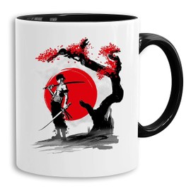 Red Sun Zoro - Cup Coffee Pot Gift Son Ruffy Luffy Zoro Saitama One Dragon Master Goku Ball Vegeta Zoro Piece Db, Farbe2:White