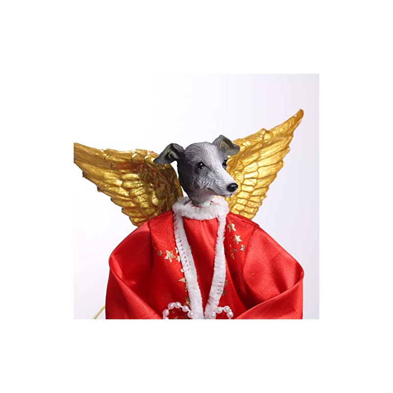 Greyhound Blue Angel Tree Topper