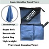 isuaia Reusable Quick Dry Beach Towels,Microfiber Travel Towel,Compressed Lightweight Bath