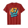 47 and Never Felt Better: Fun Birthday Gift Idea T-Shirt,