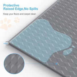 Pee Pad Holder for Dogs,Silicone Dog Puppy Pad Holder, 34 x 28 No Spill Raised Lip High Edge,Portable, Leak-Proof Mat Holder for Dog Training Pads,Square Potty Trays for Home Floor Protection