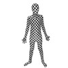 Morphsuits Black and White Check Kids Fancy Dress Costume -