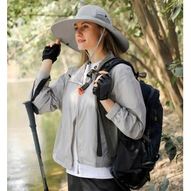 KAICAILA Wide Brim Sun Hat for Men Women UV Protection Ventilated Breathable Outdoor Bucket Fishing Hats Packable for Travel Safari Hiking Garden