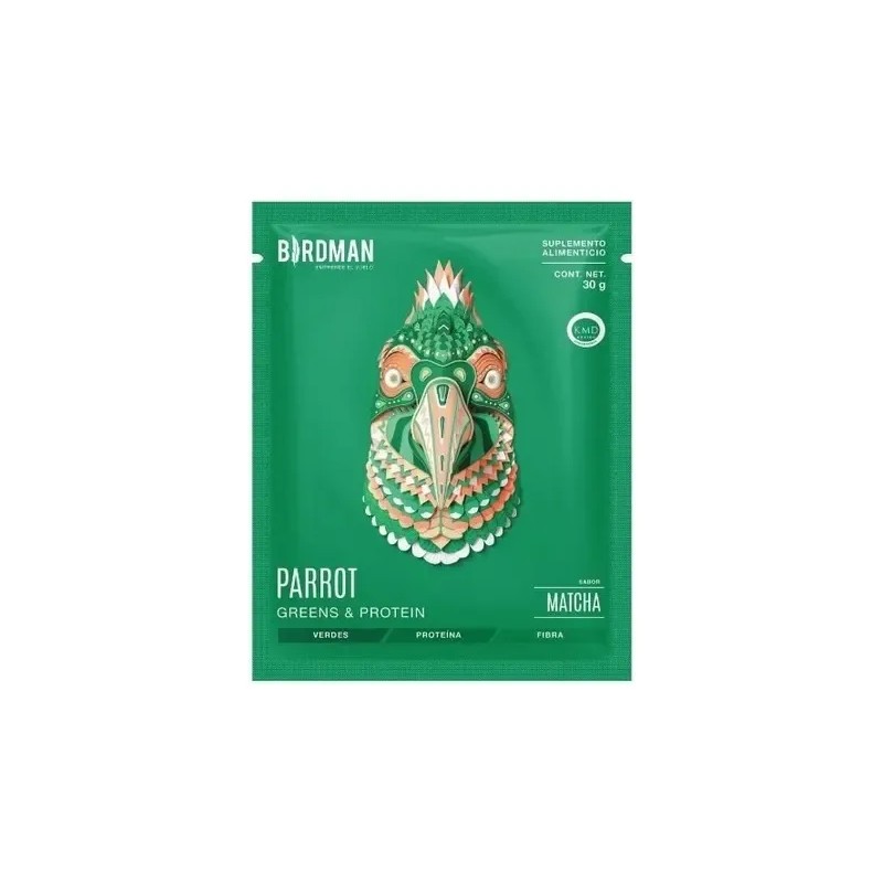 Birdman Parrot Green & Protein Suplemento 12 Sobres 30gr Cu