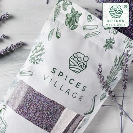 SPICES VILLAGE Dried Lavendar, Dried Lavender Buds, 2 oz, Herbal Tea, Potpourri, Wedding Confetti, Pillow - Kosher, Gluten Free, Vegan, Non GMO, Resealable Bulk Bag
