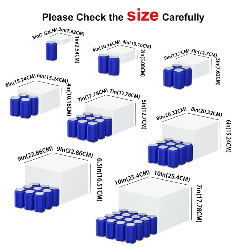 OKBHTS Large 8 Pcs White Acrylic Boxes for Display as