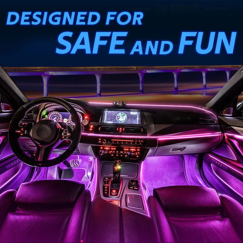 MICTUNING 10M LED Car Interior Strip Light Atmosphere Neon Glow