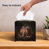 Grace Yonks Fall Thanksgiving Tissue Box Cover Square, Pumpkin Pink