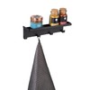 WENKO Ima Magnetic Hook Rack with Shelf, Metal with 4