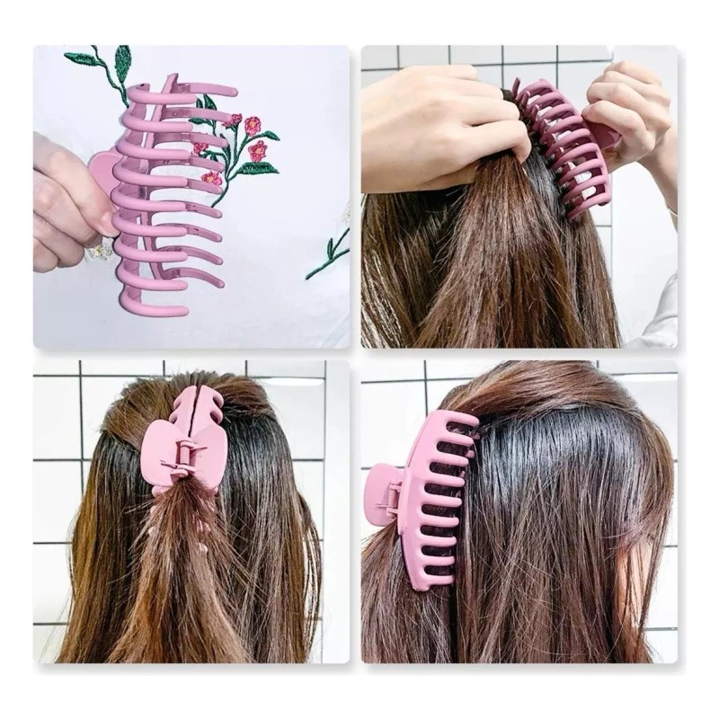 Pinzas Para Cabello Garra Fuerte 4pcs Antideslizantes