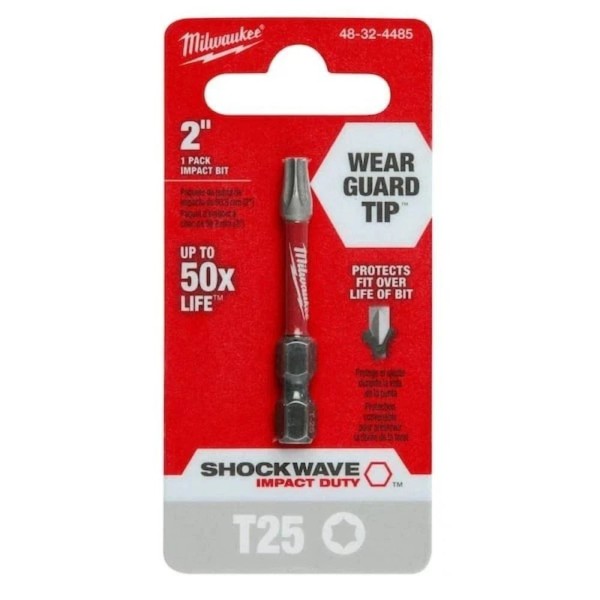 Milwaukee (J) Milwaukee SHOCKWAVE™ 2″ Torx T25 Impact Power Bit,