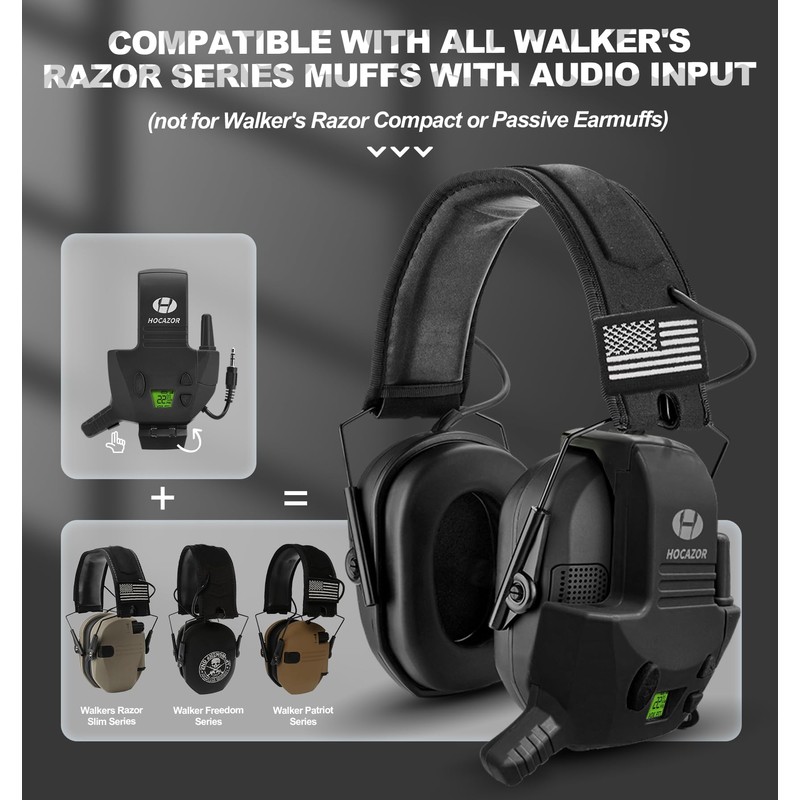Hocazor W01 Walkie Talkies Compatible with Walker's Razor Slim Electronic
