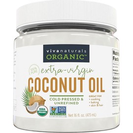 Virgin Coconut Oil, 16 fl oz - Non-GMO, Cold-Pressed and Unrefined Coconut Oil Organic Certified - Natural Flavor Coconut Oil for Cooking and Baking - No of Jar: 1 Jar