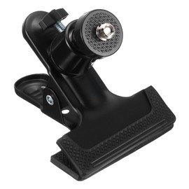 PATIKIL Tripod Camera Clip Clamp, 3/8" Female Flash Holder Mount with 360 Swivel Ball Head for Smartphone DSLR Video Camera Studio Backdrop, Black