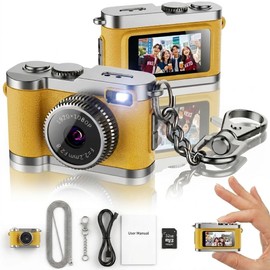 Mini Camera Compact (0.6 oz (16 g) / 32 GB Memory Included): "Emo Moments in Your Pocket. 1080P Motion Detection, Keychain Type, Ultra Lightweight, Portable Digital Camera, Photo and Video Capture