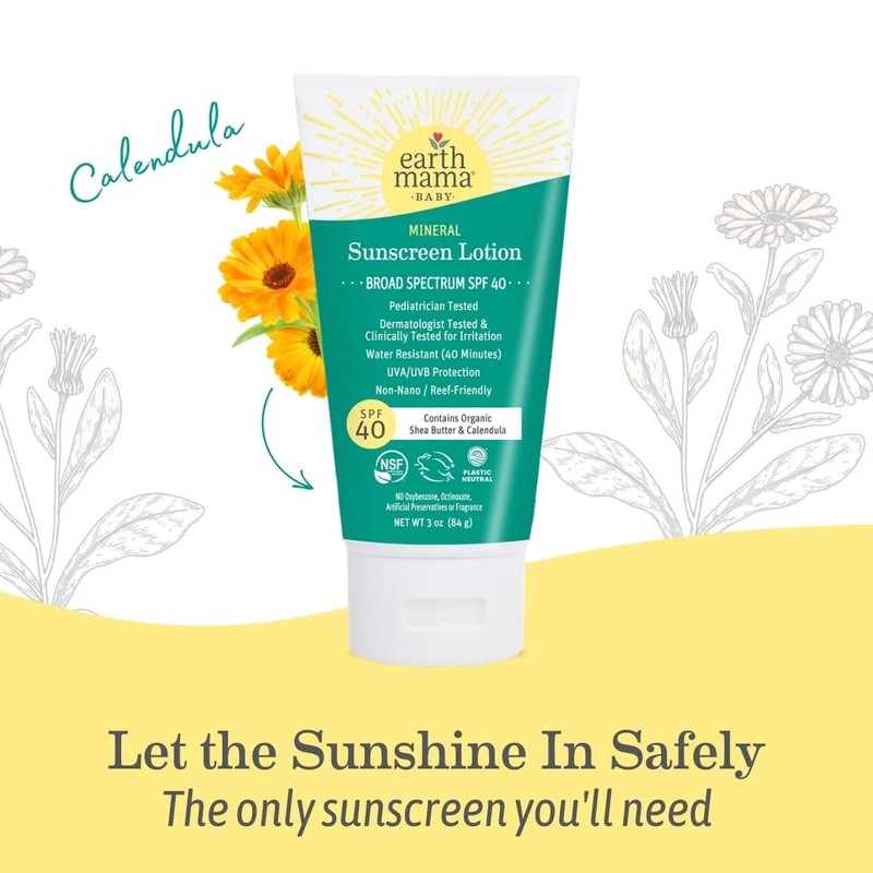 Earth Mama Baby Face Mineral Sunscreen Stick & Lotion Set,