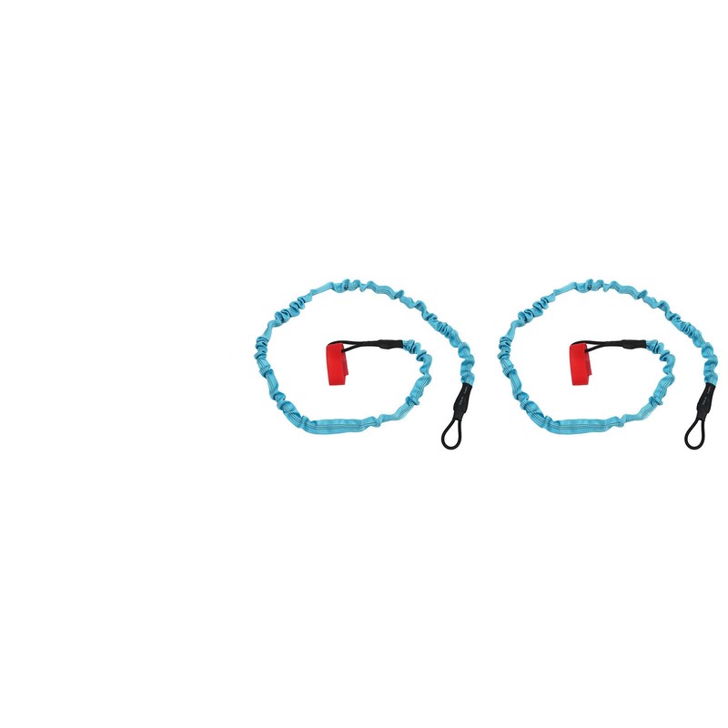 2Pcs Kayak Paddle Leash Nylon Rubber Corrosion Resistant Stretchable Anti