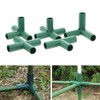 TopHomer 10pcs Greenhouse Frame Connectors 16mm Flat 4 Way Garden