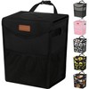Pritent Car Trash Can with Lid, Cute Leakproof Car Trash