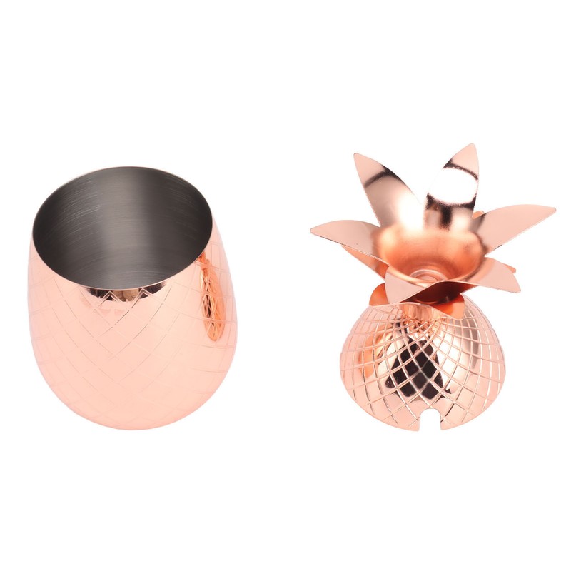 Cocktail Shaker Pineapple Shape Stainless Steel Polished Smooth Surface 500ml