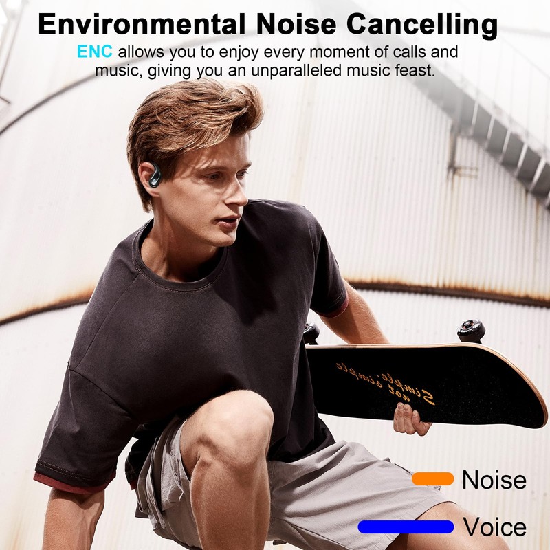 Wireless Earbud, 75Hrs Bluetooth 5.4 Headphones IP7 Waterproof for Sport,