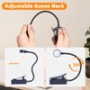 KunHe 5 Pack Rechargeable Book Light Bulk Clip-On Reading Lights