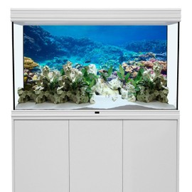 AWERT Aquarium Background Coral Reef Tropical Fish Undersea Fish Tank Background 48x18 inches Durable Polyester Background
