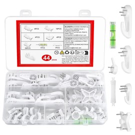 44 Pcs Non-Trace Picture Hooks for Hard Walls, Picture Hanging Hooks, Picture Hanging Kit, Picture Hangers Picture Hooks for Plasterboard Walls, Photo Frame Picture Frame Fixing Hanger Hooks