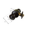 Design House 728725 Terrace 6-Way Latch Privacy Door Knob, Oil