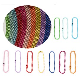 ball chain with connector silver 12cm (multi color 100pc)