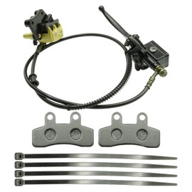 Aynaxcol Front Disc Brake Master Cylinder Caliper, Front Hydraulic Disc Brake Master Cylinder Caliper Assembly with Brake Pad for 50cc 70cc 90cc 110cc 125cc Chinese Pit Bike Dirt Bike