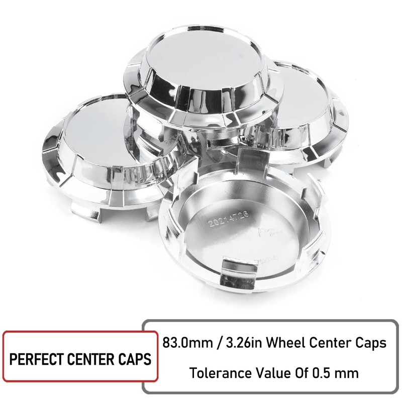RTrhinoTuning 4 PCS 83mm Wheel Center Caps Compatible with Avalanche