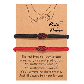 PINKDODO Couple Gifts, Pinky Promise Matching Couple Bracelets
