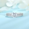 FJ Engagement Ring for Women 925 Sterling Silver Promise Ring