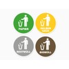 Sticker Set Recycling Sticker Sign Waste Separation Residual Waste Organic