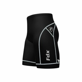 FDX Cycling Shorts Men's - Anti-Bac Foam Padding Bike Ridest Shorts - Breathable, Quick Dry Bicycle Tights, Hi-Viz Reflective Detailing Outdoor Half Pants - Anti-Slip Mountain Biking - White-XL
