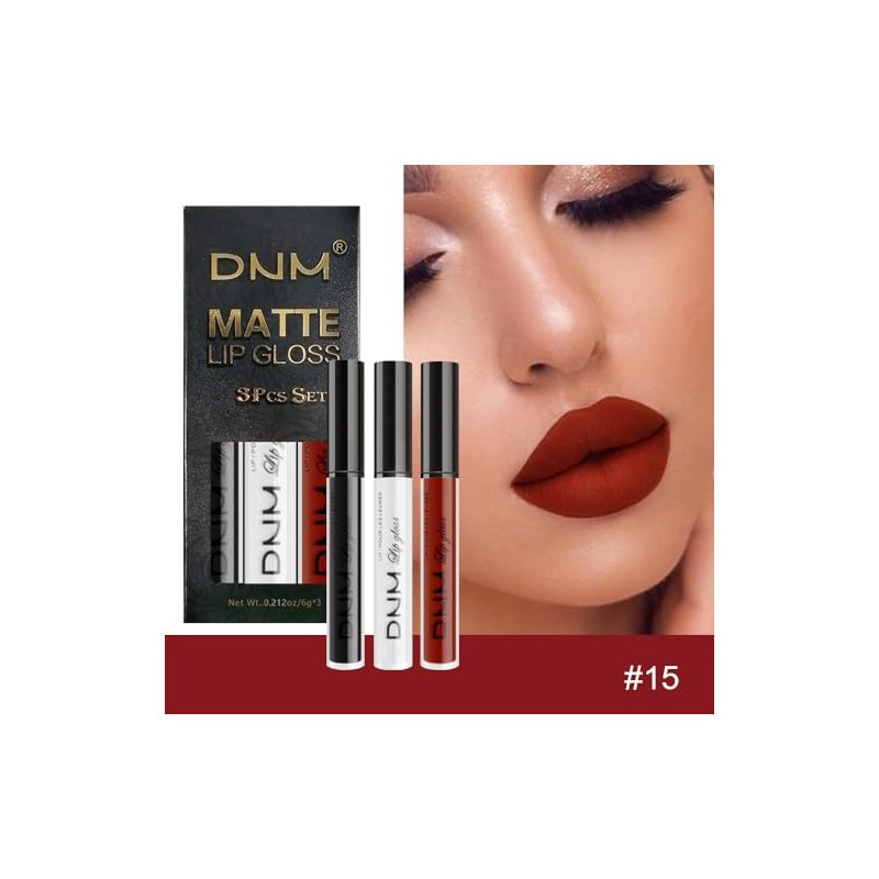 AMYS DIARY- Juego de 3 lápices labiales líquidos ciruela mate,