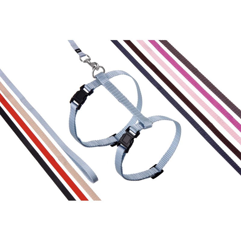 Flamingo Cat Harness with leash Ziggi Red 22-36cm 27-46cm 110cm