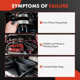 A-Premium Engine Harmonic Balancer Crankshaft Pulley Compatible with Chrysler PT Cruiser 2001-2010 & Dodge Neon 2000-2005 & Plymouth Neon 2000-2001, 2.0L 2.4L