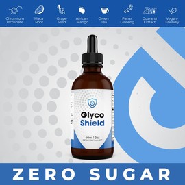 GlycoShield – 100% Natural – 20-in-1 Herbal Liquid Formula – With Chromium, Gymnema & GABA – Vegan, Sugar-Free, Non-GMO – Daily Wellness & Metabolic Support – 2 Droppers/Day:_1 Bottle